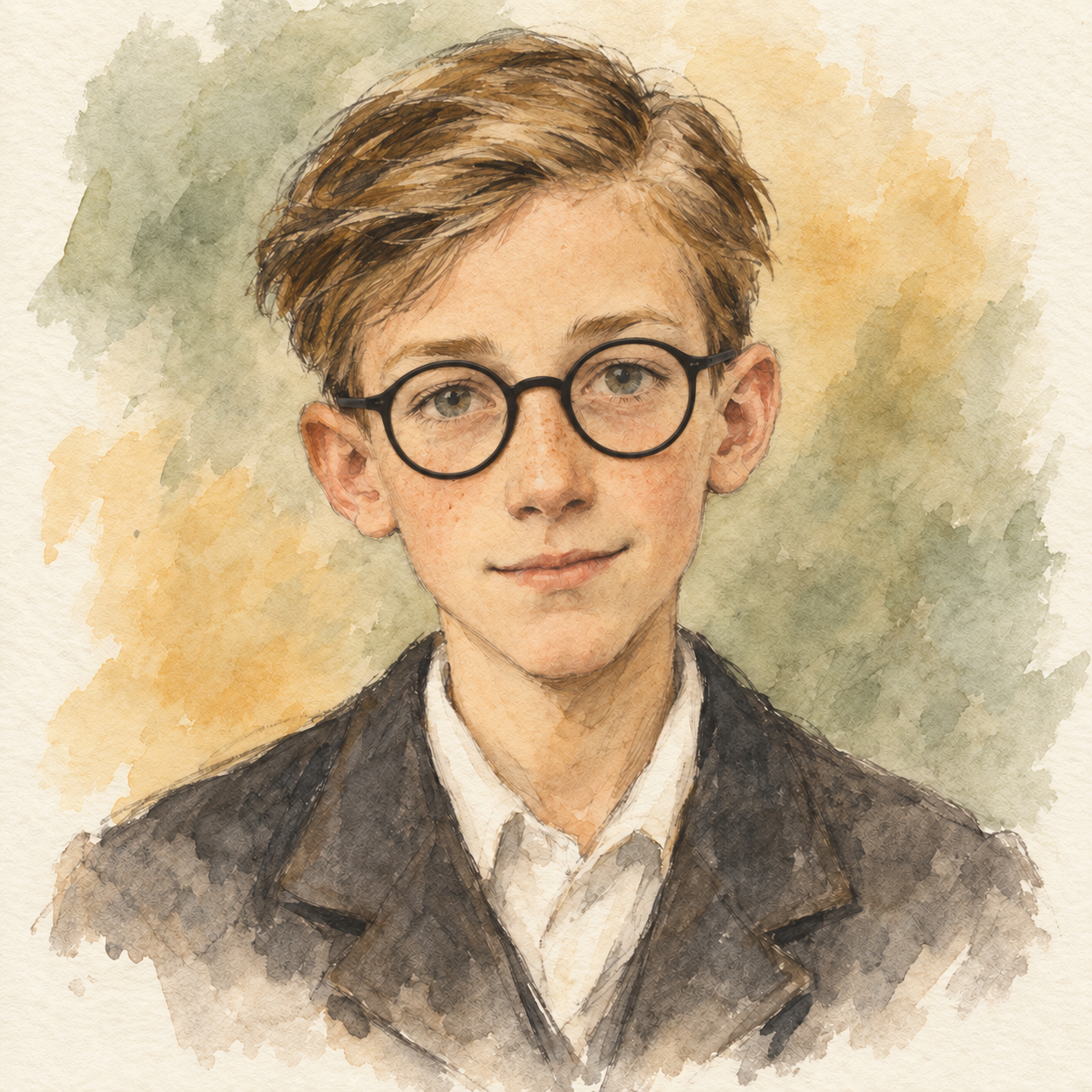 Portrait de Hugo à l’aquarelle