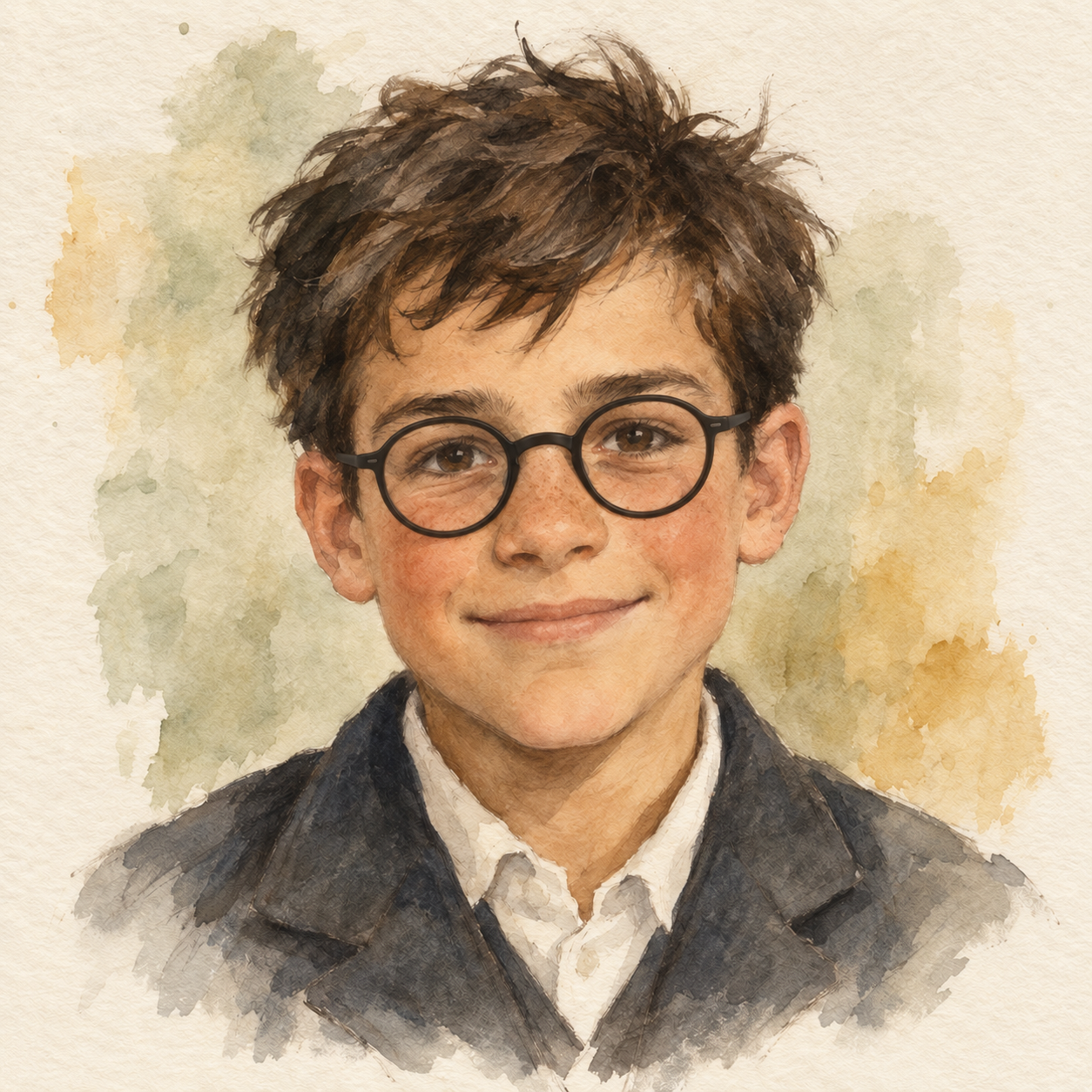Portrait de Paul à l’aquarelle